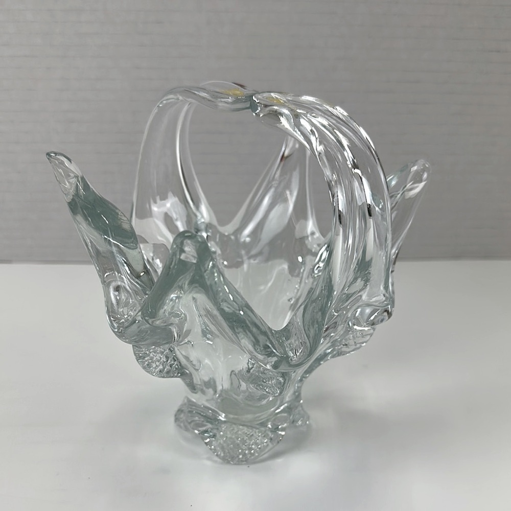 Vintage Chalet Glass Whimsie Bomboniere Clear Glass Canadian Art Glass